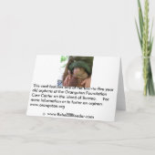 Orang-oetan in het Pet Kaart (Achterkant)