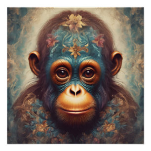 Orang-oetan nr. 2 Glanzend Poster Perfect Poster