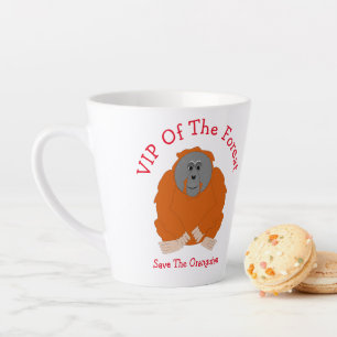 Orang-oetan ontwerp gepersonaliseerd latte mok