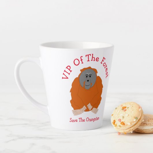 Orang-oetan ontwerp gepersonaliseerd latte mok (In situ)