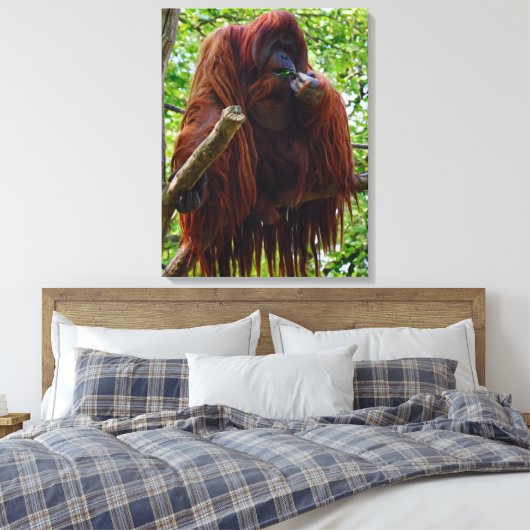 Orang-oetan - Vol Canvas Afdruk (Insitu (Slaapkamer))