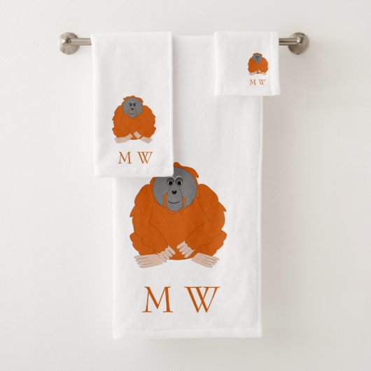 Orang-outan Design Monogrammé (En situation)
