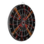 Orang rouge noir Abstrait spirale Cible de flechet (Devant gauche)