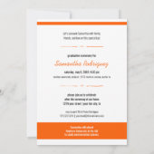 Orange 3-Photo Fun Boxes Graduation Invitation (Dos)