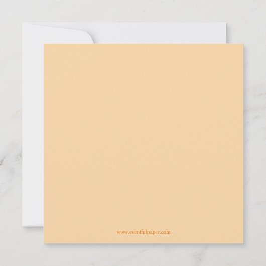 Orange 4 Photos - Faire-part de naissance (Dos)