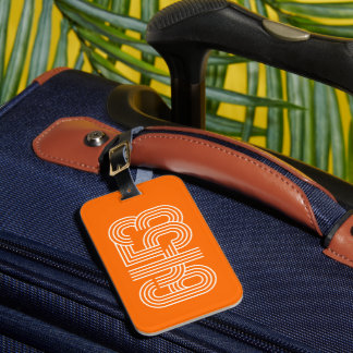 Orange 6453 Luggage Tag Bagagelabel