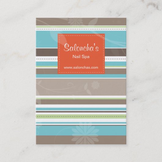 Orange à la mode de carte de visite de salon de (Devant)