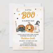 Orange A Little Boo Invitation Baby shower (Devant)