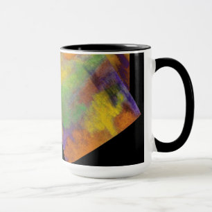 Orange Abstract Design Monogramme Mug