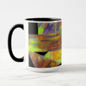 Orange Abstract Design Monogramme Mug (Gauche)