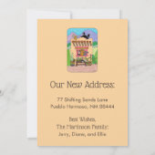 Orange Adobe House & Cats Moving Faire-part (Dos)