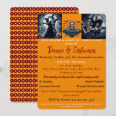Orange Adulte Halloween Dance soirée invitation (Devant / Derrière)