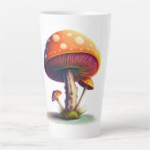 Orange Amanita Muscaria Latte Mug (Devant)