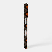 Orange and Brown Zigzag Pattern iPhone 16 Hoesje (Rechterkant)