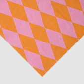 Orange and Pink Harlequin Checkered Design Tissuepapier (Detail)