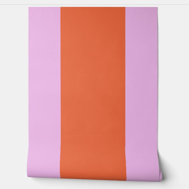 Orange and Pink Stripes Behang (Afrollen)