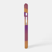 Orange and Purple Abstract Wave Pattern iPhone 16 Hoesje (Linkerkant)