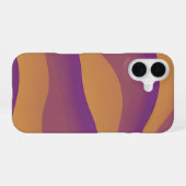 Orange and Purple Abstract Wave Pattern iPhone 16 Hoesje (Achterkant horizontaal)