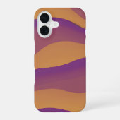 Orange and Purple Abstract Wave Pattern iPhone 16 Hoesje (Achterkant)