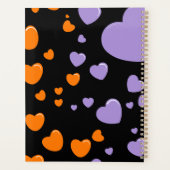 orange and purple hearts polka dots (Dos)