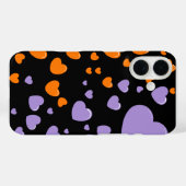 orange and purple hearts polka dots Case-Mate iPhone case (Achterkant (horizontaal))