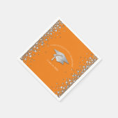 Orange and Silver Graduation Servet (Hoek)