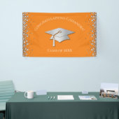 Orange and Silver Graduation Spandoek (Beurs)