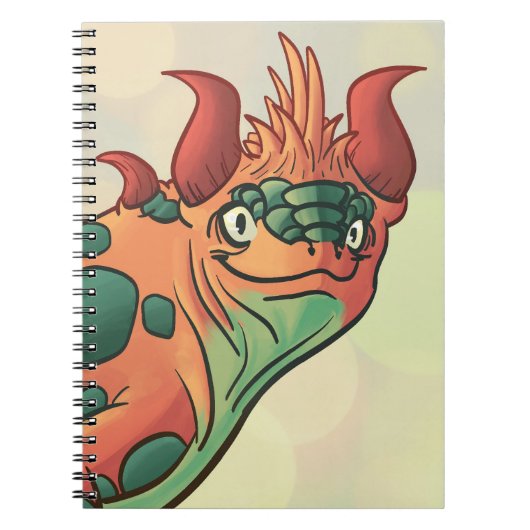Orange and Teal Green Dragon Notebook Notitieboek (Voorkant)