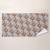 Orange and white cat Towel Badhanddoek (Badhanddoek)
