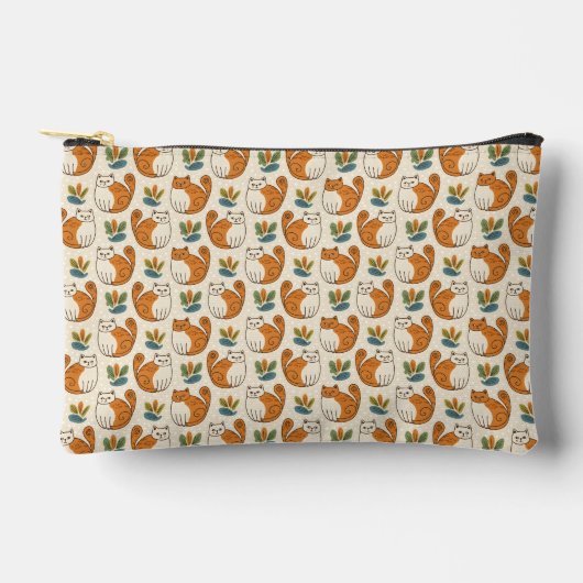 Orange and White Cats Naive Art Style Small Etui (Voorkant)