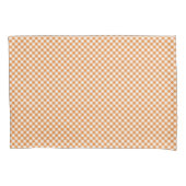 Orange and white checkerboard pattern kussensloop (Voorkant)