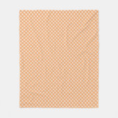 orange and white checkered pattern fleece deken (Voorkant)