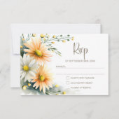 Orange and White Daisies Wedding RSVP (Devant)