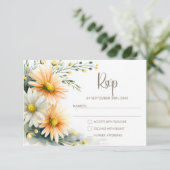 Orange and White Daisies Wedding RSVP (Debout devant)