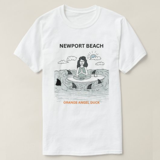 ORANGE ANGEL DUCK NEWPORT BEACH CHAPTER T-SHIRT (Design devant)