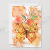 Orange Aquarelle Fête des Mères Brunch Invitation (Dos)