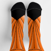 Orange Art Deco Design Socks Sokken (Top)