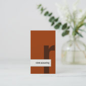 Orange audacieuse de monogramme de carte de visite (Debout devant)