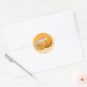 Orange - Autocollant Rond Classique (Enveloppe)