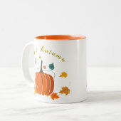 Orange automne pumpkini Café Mug (Devant gauche)