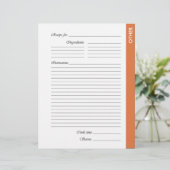 Orange AUTRES Pages de recette recto-verso (Debout devant)