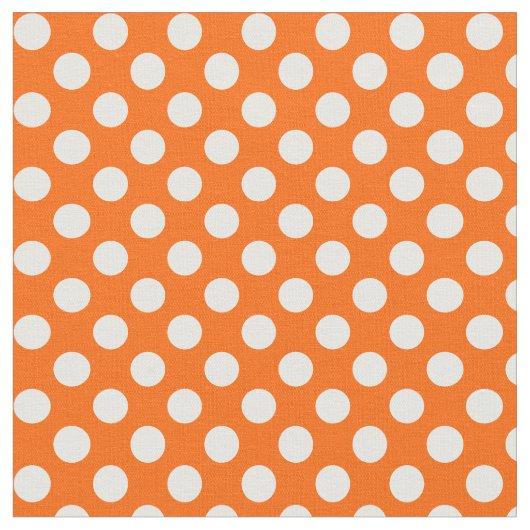 Orange avec le tissu blanc de point de polka (Fermer)