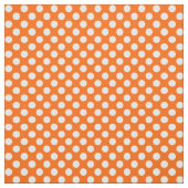 Orange avec le tissu blanc de point de polka (Échantillon)