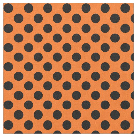 Orange avec le tissu noir de point de polka (Fermer)
