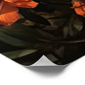 Orange Azalea Fleurs Art Imprimer Poster (Coin)
