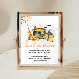 Orange Baby is Brewing Heksen Late Night Luier Poster