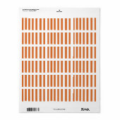 Orange Bars Étiquettes (Feuille entière)