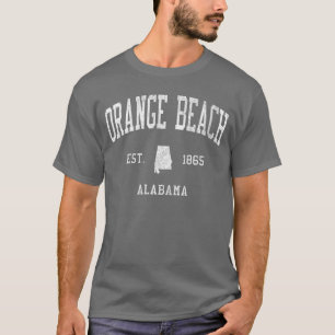 Orange Beach AL Vintage Athletic Sports JS01 VNeck T-shirt