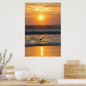 Orange Beach Sunrise Bird Fishing Florida Poster (Cuisine)