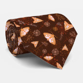 orange beautiful butterfly pattern stropdas (Opgerold)